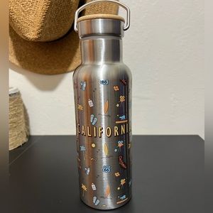California State Decal Water Bottle With Bamboo Lid